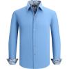 image:imageAlex Vando Mens Cotton Stretch Dress Shirt Regular Fit Fashion Paisley Contrast Button Down ShirtsDusty Blue
