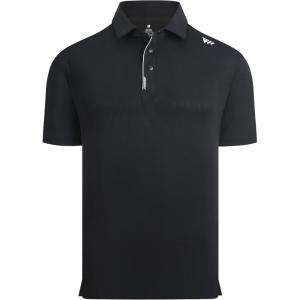 image:imageAlex Vando Mens Golf Shirts Moisture Wicking QuickDry Short Sleeve Performance Dry Fit Active Men Polo ShirtsBlack