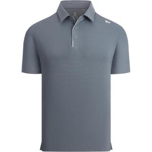 image:imageAlex Vando Mens Golf Shirts Moisture Wicking QuickDry Short Sleeve Performance Dry Fit Active Men Polo ShirtsGrey