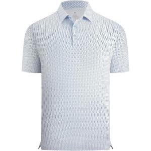 image:imageAlex Vando Mens Printed Golf Shirt Cooling Performance Short Sleeve Stretch Dress Polo Shirts MenBlue Circle