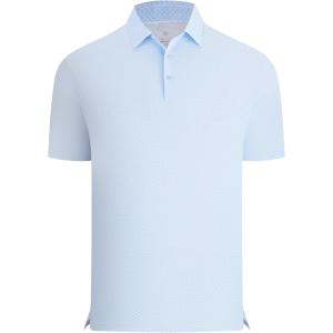 image:imageAlex Vando Mens Printed Golf Shirt Cooling Performance Short Sleeve Stretch Dress Polo Shirts MenBlue Diamond