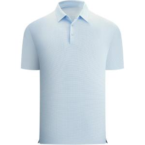 image:imageAlex Vando Mens Printed Golf Shirt Cooling Performance Short Sleeve Stretch Dress Polo Shirts MenBlue Dots