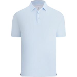 image:imageAlex Vando Mens Printed Golf Shirt Cooling Performance Short Sleeve Stretch Dress Polo Shirts MenBlue Grid