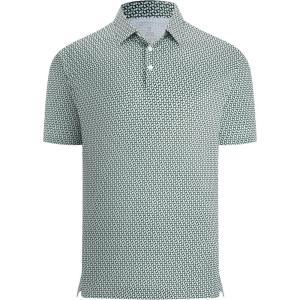 image:imageAlex Vando Mens Printed Golf Shirt Cooling Performance Short Sleeve Stretch Dress Polo Shirts MenGreen Geometric