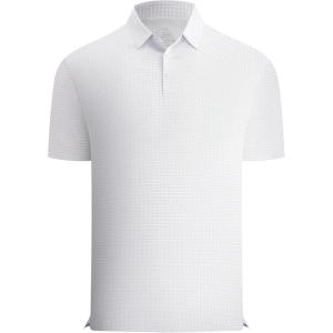 image:imageAlex Vando Mens Printed Golf Shirt Cooling Performance Short Sleeve Stretch Dress Polo Shirts MenPink Flower