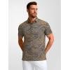 image:imageAlex Vando Mens Golf Shirts Moisture Wicking QuickDry Short Sleeve Casual Print Collared Polo Shirts for MenBrownblackstream