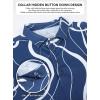 image:imageAlex Vando Mens Golf Shirts Moisture Wicking QuickDry Short Sleeve Casual Print Collared Polo Shirts for MenDarkbluewhiteline