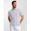 image:imageAlex Vando Mens Golf Shirts Moisture Wicking QuickDry Short Sleeve Casual Print Collared Polo Shirts for MenLightgray