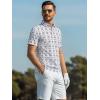 image:imageAlex Vando Mens Golf Shirts Moisture Wicking QuickDry Short Sleeve Casual Print Collared Polo Shirts for MenLightgray