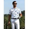 image:imageAlex Vando Mens Golf Shirts Moisture Wicking QuickDry Short Sleeve Casual Print Collared Polo Shirts for MenSmogbluesplash