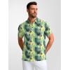 image:imageAlex Vando Mens Golf Shirts Moisture Wicking QuickDry Short Sleeve Casual Print Collared Polo Shirts for MenYellowgreeniridescent