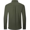 image:imageAlex Vando Mens Oversized Dress Shirts Solid Color Long Sleeve Silky Cotton Boxy Casual ShirtArmy