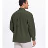 image:imageAlex Vando Mens Oversized Dress Shirts Solid Color Long Sleeve Silky Cotton Boxy Casual ShirtArmy