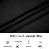 image:imageAlex Vando Mens Oversized Dress Shirts Solid Color Long Sleeve Silky Cotton Boxy Casual ShirtBlack
