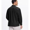image:imageAlex Vando Mens Oversized Dress Shirts Solid Color Long Sleeve Silky Cotton Boxy Casual ShirtBlack