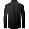 image:imageAlex Vando Mens Oversized Dress Shirts Solid Color Long Sleeve Silky Cotton Boxy Casual ShirtBlack