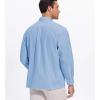 image:imageAlex Vando Mens Oversized Dress Shirts Solid Color Long Sleeve Silky Cotton Boxy Casual ShirtBlue