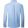 image:imageAlex Vando Mens Oversized Dress Shirts Solid Color Long Sleeve Silky Cotton Boxy Casual ShirtBlue