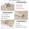 image:imageAlex Vando Mens Oversized Dress Shirts Solid Color Long Sleeve Silky Cotton Boxy Casual ShirtKhaki