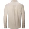 image:imageAlex Vando Mens Oversized Dress Shirts Solid Color Long Sleeve Silky Cotton Boxy Casual ShirtKhaki