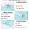 image:imageAlex Vando Mens Oversized Dress Shirts Solid Color Long Sleeve Silky Cotton Boxy Casual ShirtMint