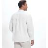 image:imageAlex Vando Mens Oversized Dress Shirts Solid Color Long Sleeve Silky Cotton Boxy Casual ShirtWhite