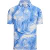 image:imageAlex Vando Mens Golf Shirts Moisture Wicking QuickDry Short Sleeve Casual Print Collared Polo Shirts for MenBluebeigeblur