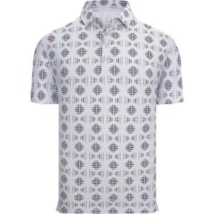 image:imageAlex Vando Mens Golf Shirts Moisture Wicking QuickDry Short Sleeve Casual Print Collared Polo Shirts for MenLightgray
