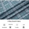 image:imageAlex Vando Boys Button Down Shirts Short Sleeve Wrinkle Free 4Way Stretch Print Casual Shirt13 Dustyblue White