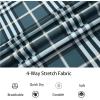 image:imageAlex Vando Boys Button Down Shirts Short Sleeve Wrinkle Free 4Way Stretch Print Casual Shirt29 DustyblueWhite