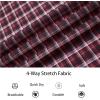 image:imageAlex Vando Boys Button Down Shirts Short Sleeve Wrinkle Free 4Way Stretch Print Casual ShirtRedBlack