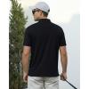image:imageAlex Vando Mens Golf Shirt Moisture Wicking QuickDry Short Sleeve Casual Polo Shirts for MenBlack Pique