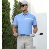 image:imageAlex Vando Mens Golf Shirt Moisture Wicking QuickDry Short Sleeve Casual Polo Shirts for MenBlue Pique
