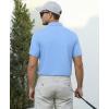 image:imageAlex Vando Mens Golf Shirt Moisture Wicking QuickDry Short Sleeve Casual Polo Shirts for MenBlue Pique