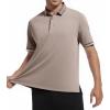 image:imageAlex Vando Mens Golf Shirt Moisture Wicking QuickDry Short Sleeve Casual Polo Shirts for MenDk Grey 189