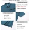 image:imageAlex Vando Mens Golf Shirt Moisture Wicking QuickDry Short Sleeve Casual Polo Shirts for MenTeal Pique