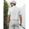 image:imageAlex Vando Mens Golf Shirt Moisture Wicking QuickDry Short Sleeve Casual Polo Shirts for MenWhite Pique