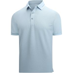 image:imageAlex Vando Mens Golf Shirt Moisture Wicking QuickDry Short Sleeve Casual Polo Shirts for MenBlue 188