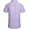 image:imageAlex Vando Mens Button Down Shirts Wrinkle Free 4Way Stretch Short Sleeve Business Casual Shirt06 BlueRed