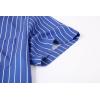 image:imageAlex Vando Mens Button Down Shirts Wrinkle Free 4Way Stretch Short Sleeve Business Casual ShirtBlue Stripe