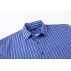 image:imageAlex Vando Mens Button Down Shirts Wrinkle Free 4Way Stretch Short Sleeve Business Casual ShirtBlue Stripe