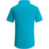image:imageAlex Vando Mens Button Down Shirts Wrinkle Free 4Way Stretch Short Sleeve Business Casual ShirtTurquoise