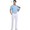 image:imageAlex Vando Mens Golf Shirts Moisture Wicking QuickDry Short Sleeve Print Performance Polo Shirts for MenBluedotwhite