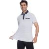 image:imageAlex Vando Mens Golf Shirts Moisture Wicking QuickDry Short Sleeve Print Performance Polo Shirts for MenHexagonbluedot