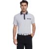 image:imageAlex Vando Mens Golf Shirts Moisture Wicking QuickDry Short Sleeve Print Performance Polo Shirts for MenHexagonbluedot
