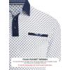 image:imageAlex Vando Mens Golf Shirts Moisture Wicking QuickDry Short Sleeve Print Performance Polo Shirts for MenHexagonbluedot