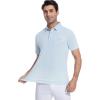 image:imageAlex Vando Mens Golf Shirts Moisture Wicking QuickDry Short Sleeve Print Performance Polo Shirts for MenLightbluedot