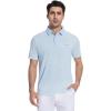 image:imageAlex Vando Mens Golf Shirts Moisture Wicking QuickDry Short Sleeve Print Performance Polo Shirts for MenLightbluedot