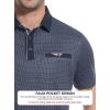 image:imageAlex Vando Mens Golf Shirts Moisture Wicking QuickDry Short Sleeve Print Performance Polo Shirts for MenNavygeometry