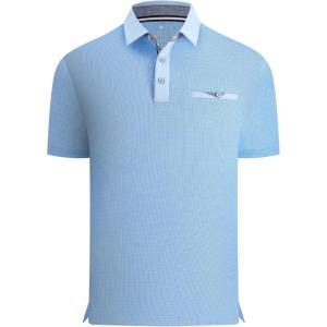 image:imageAlex Vando Mens Golf Shirts Moisture Wicking QuickDry Short Sleeve Print Performance Polo Shirts for MenBluedotwhite